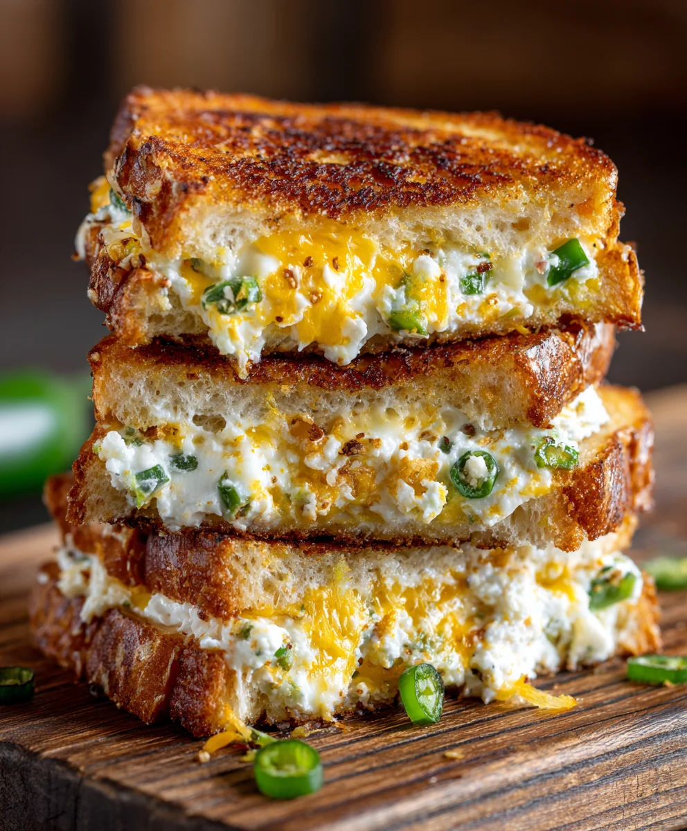 Spicy Creamy Jalapeno Popper Grilled Cheese Recipe