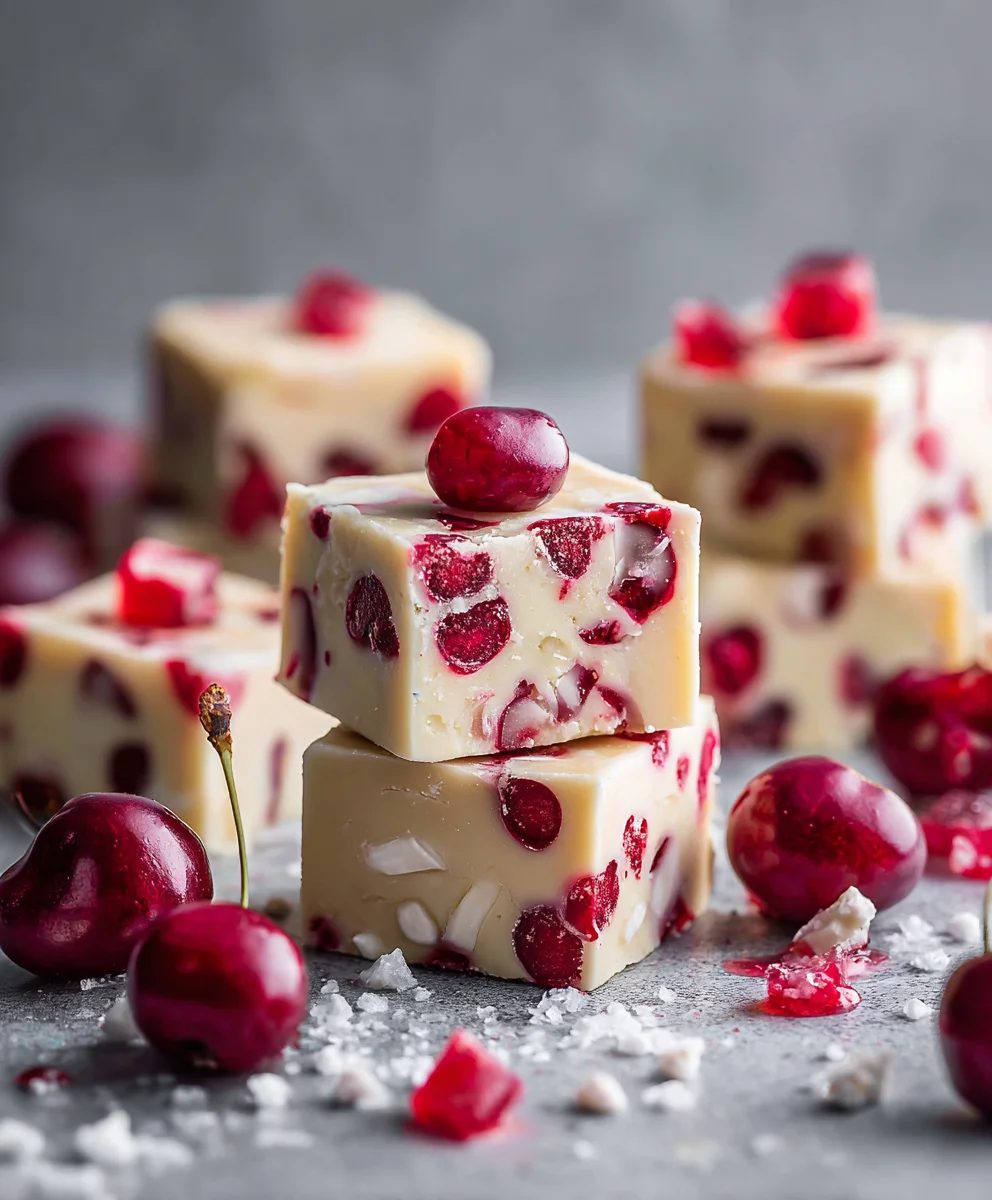 Decadent Cherry White Chocolate Fudge: Easy No-Bake Treat