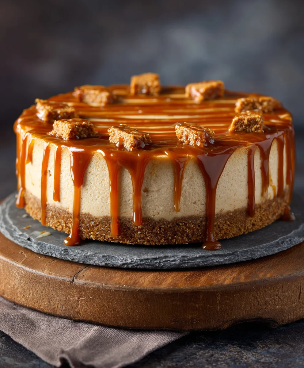 Decadent Biscoff Salted Caramel Cheesecake Recipe