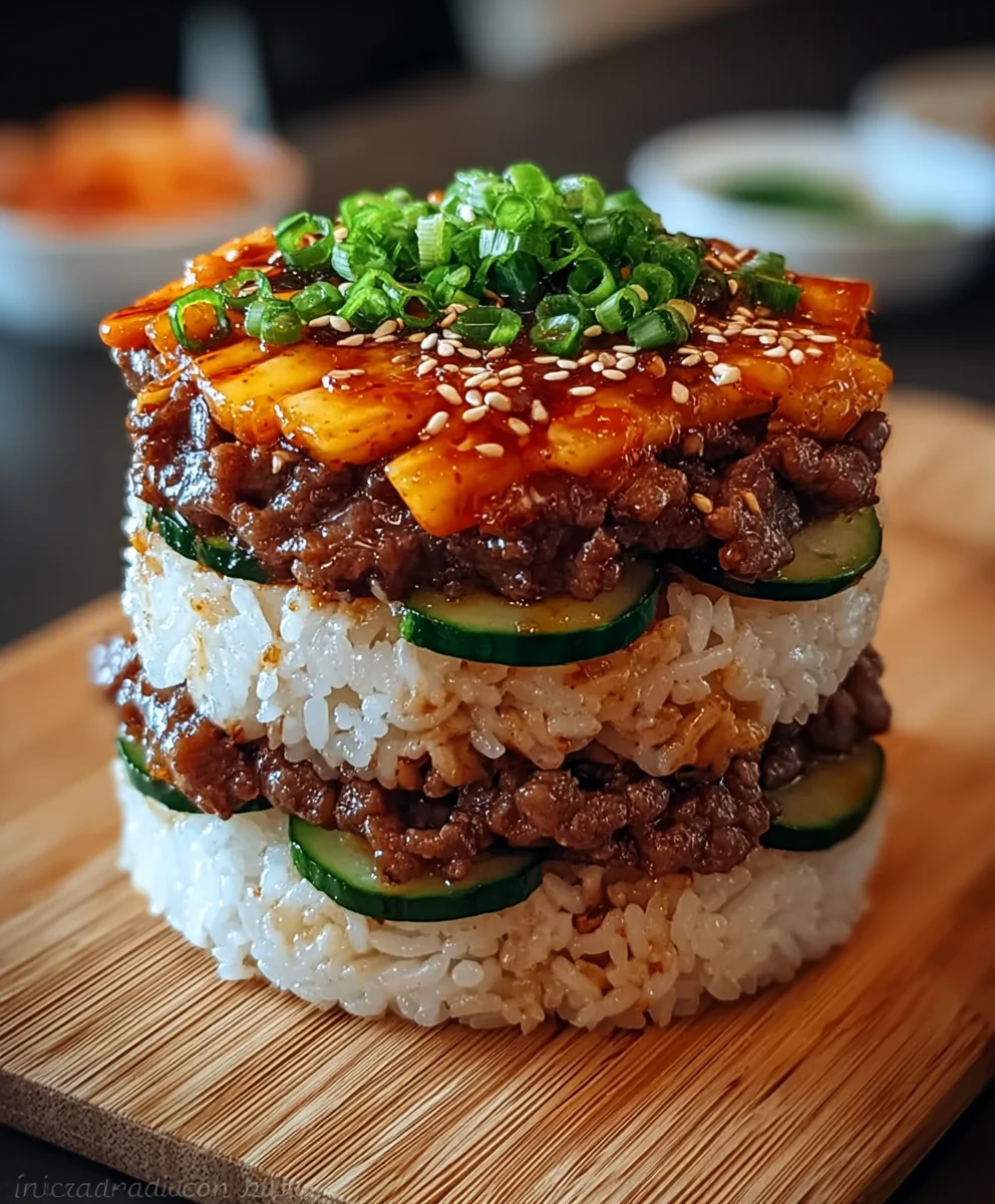 Korean BBQ Beef Rice Stack: Easy Flavor Bomb Recipe