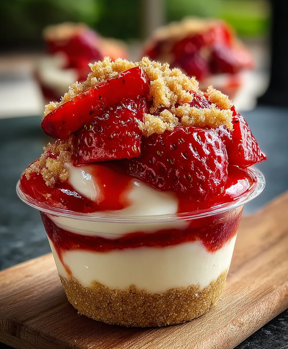 Easy Strawberry Cheesecake Cups – Delicious No-Bake Recipe