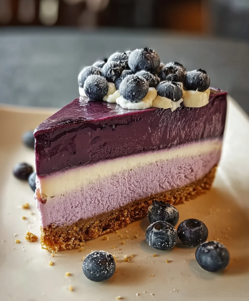 Heavenly Blueberry Mousse Cheesecake Recipe - Easy & Delicious