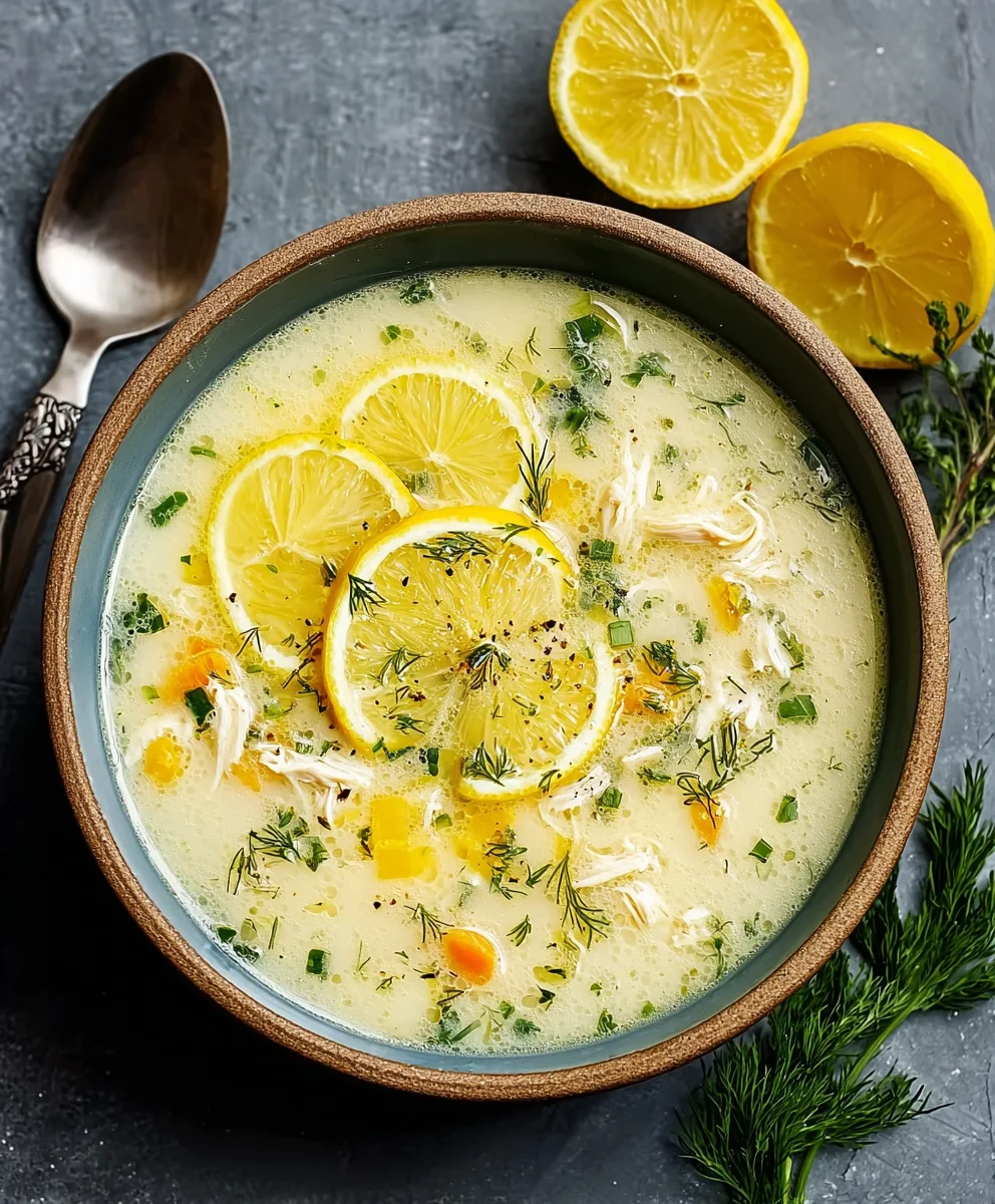 Avgolemono Chicken Soup: Creamy, Tangy & Comforting!