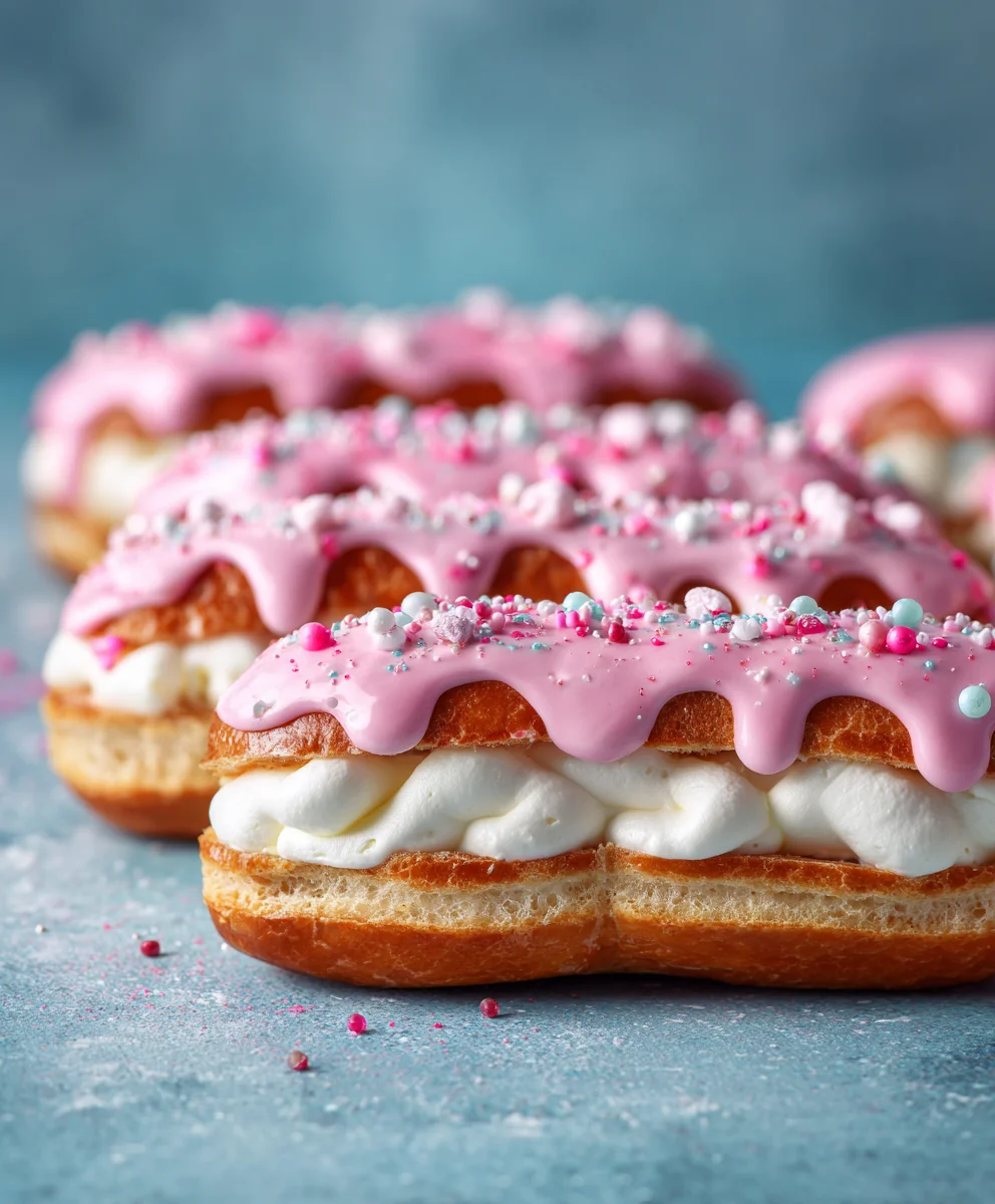 Magical Cotton Candy Cloud Eclairs: Taste the Dream!