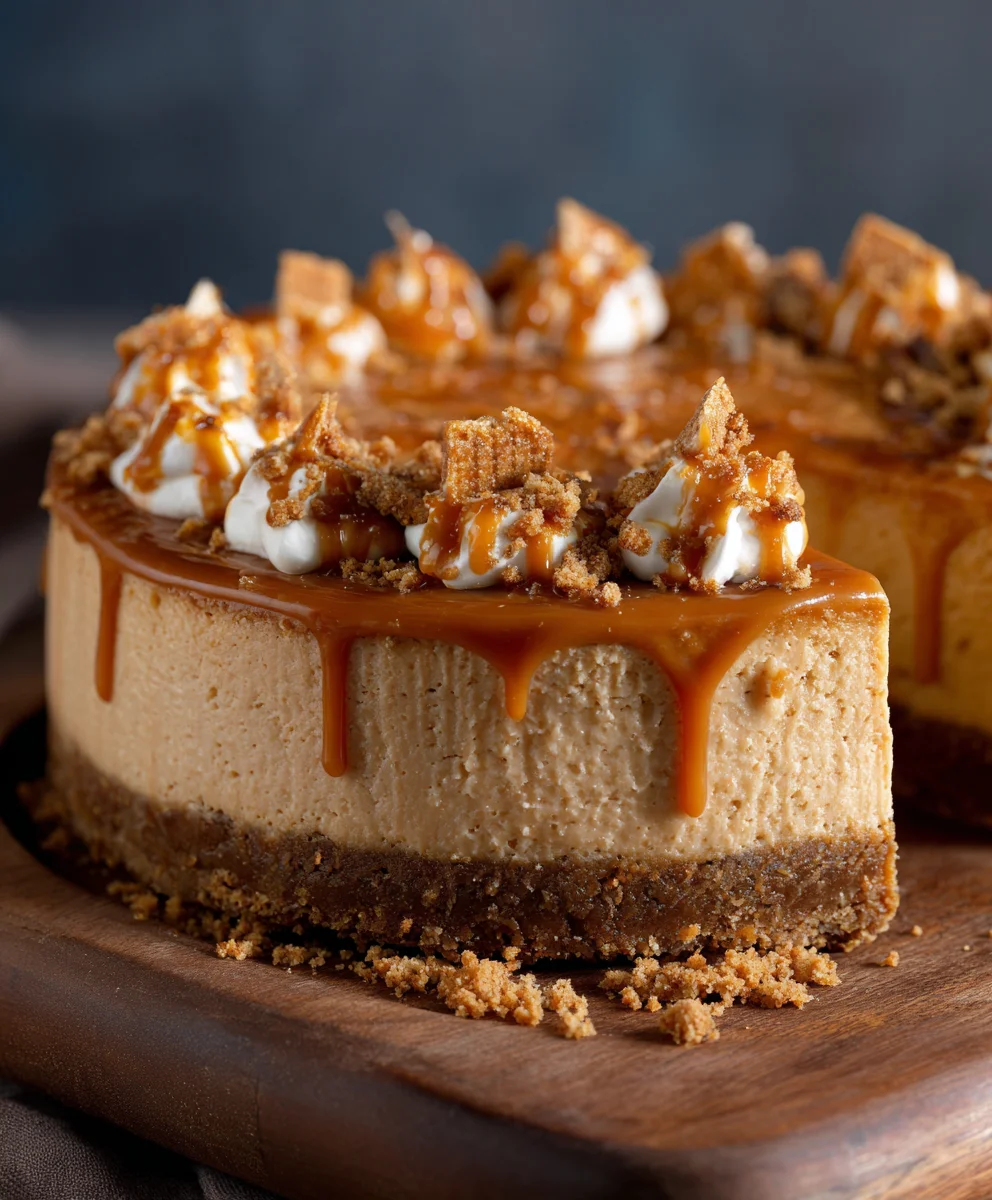 Decadent Biscoff Salted Caramel Cheesecake Recipe