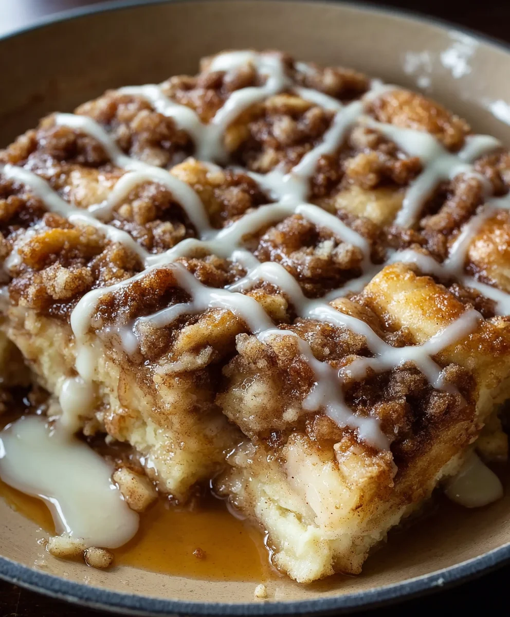 Ultimate Apple Crisp Cinnamon Roll Casserole Delight