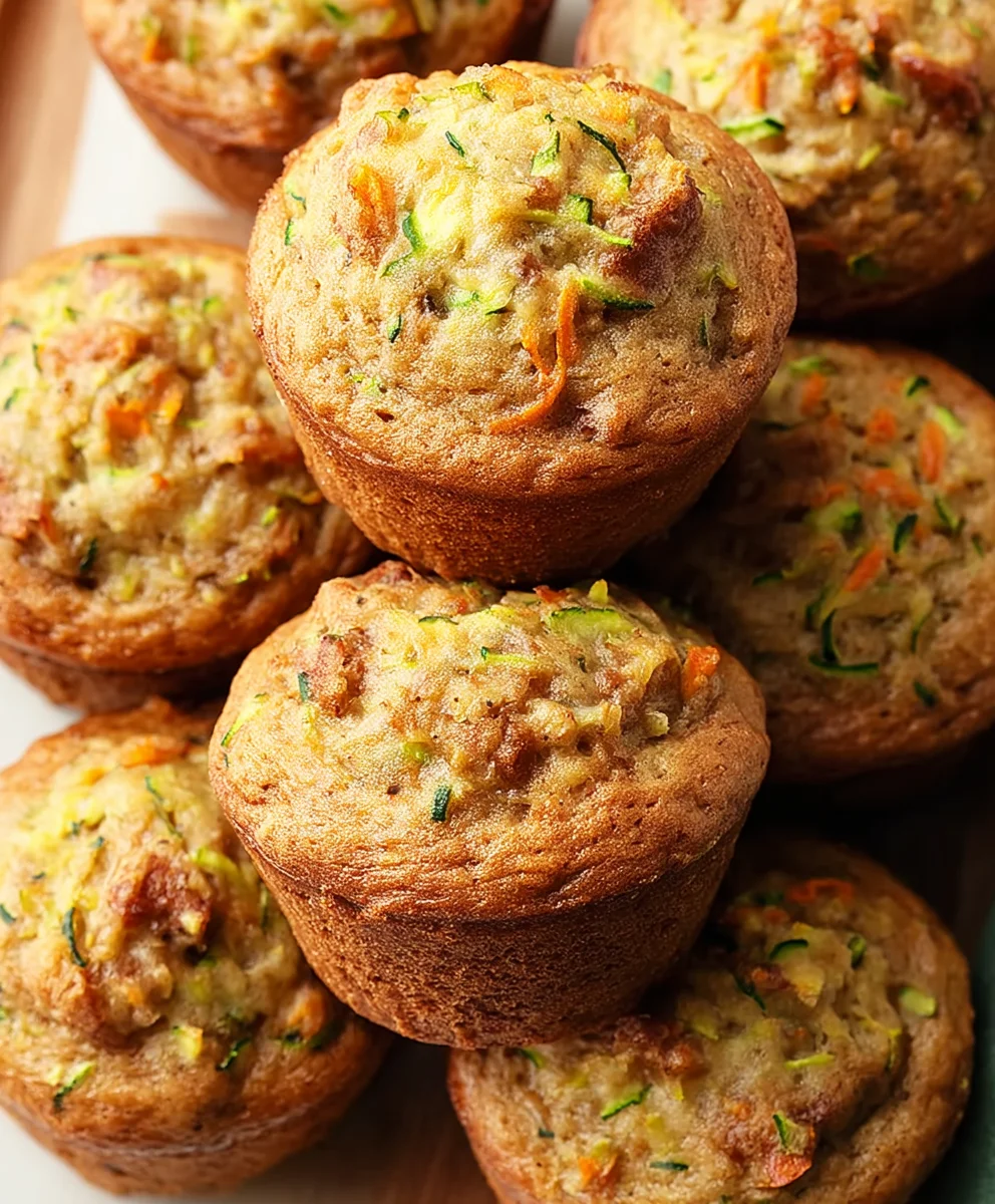 Delicious Carrot Cake Zucchini Muffins - Easy Recipe!
