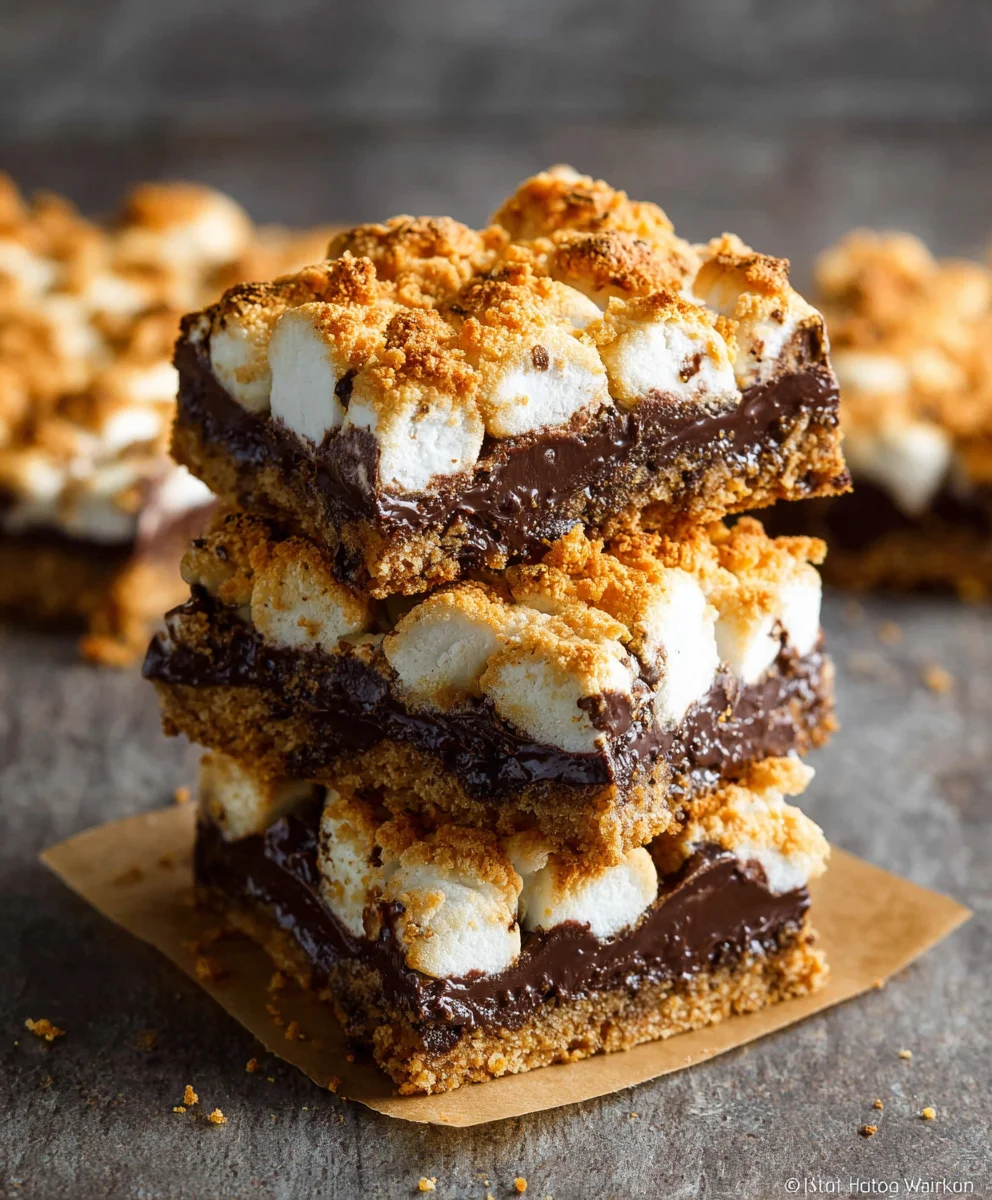 Easy S'more Bars- Decadent Chocolate Graham Treat