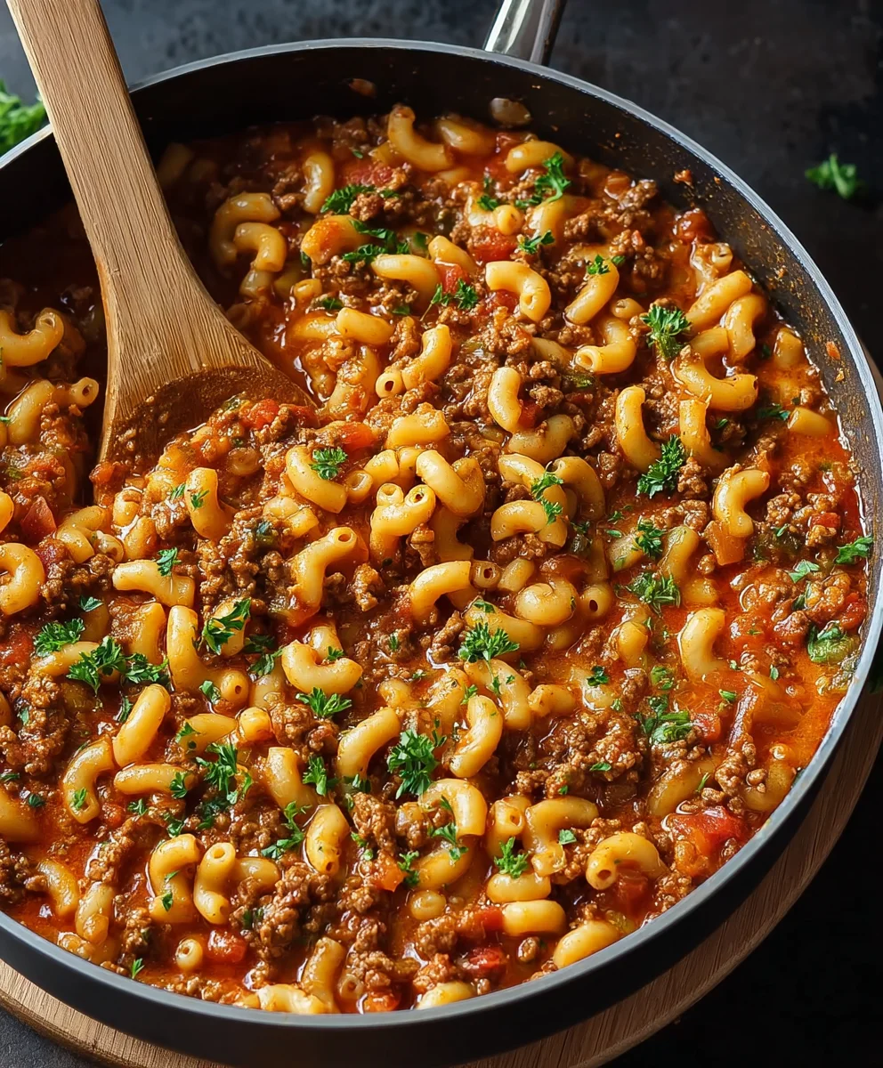 Cheesy One-Pot Beef Goulash - Easy Comfort Food