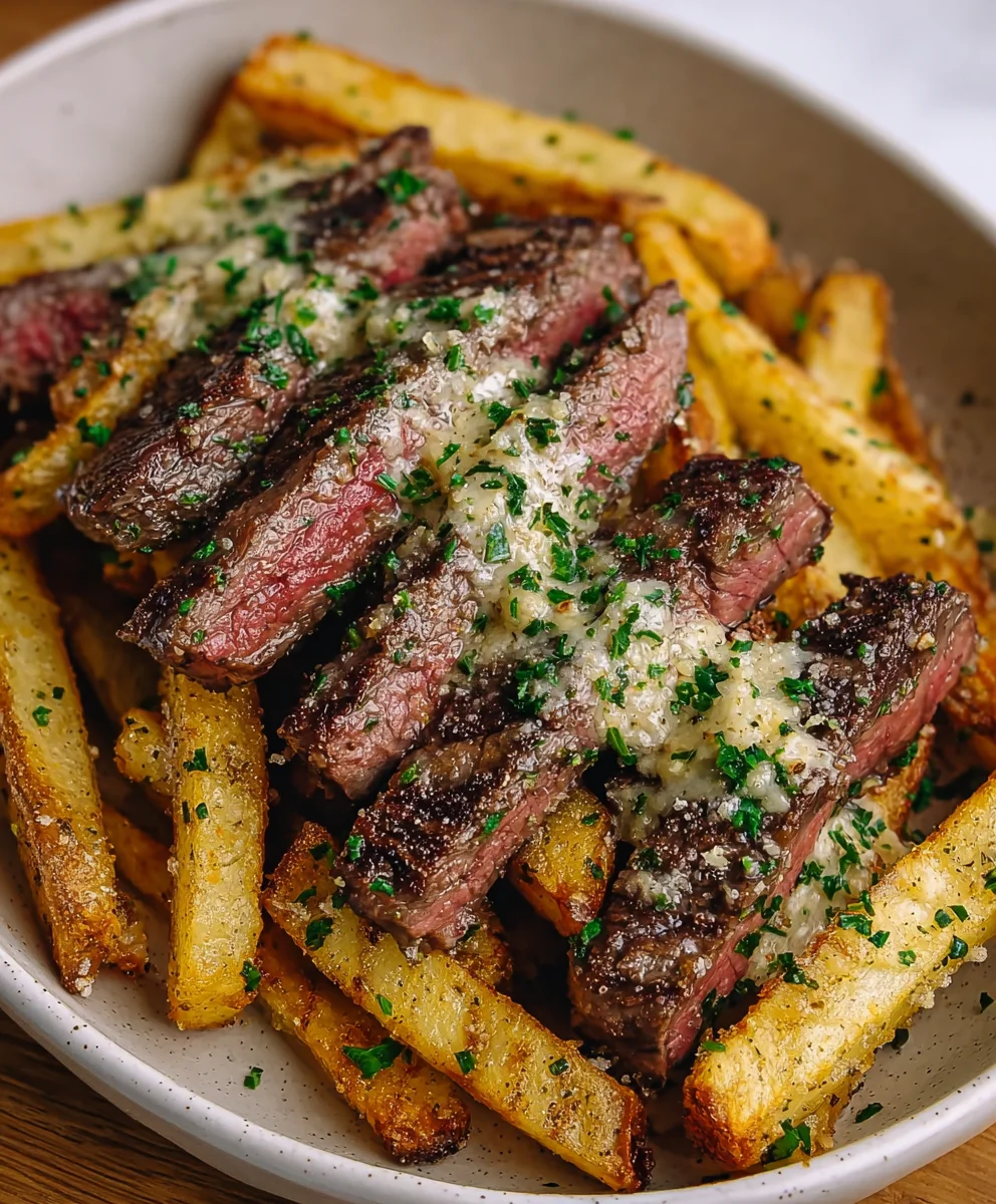 Garlic Parmesan Steak Fries-Perfectly Seasoned & Crispy