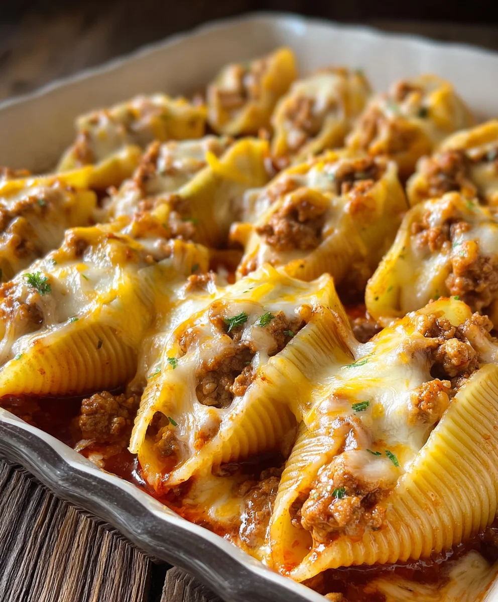 Cheesy Taco Stuffed Pasta Shells Recipe