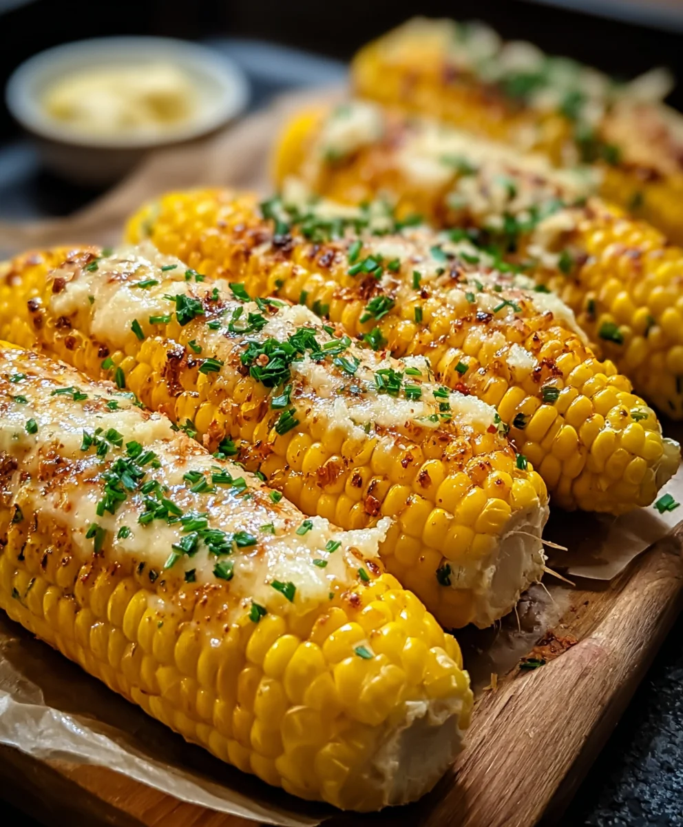 Melt-in-Your-Mouth Cheesy Garlic Butter Corn on the Cob