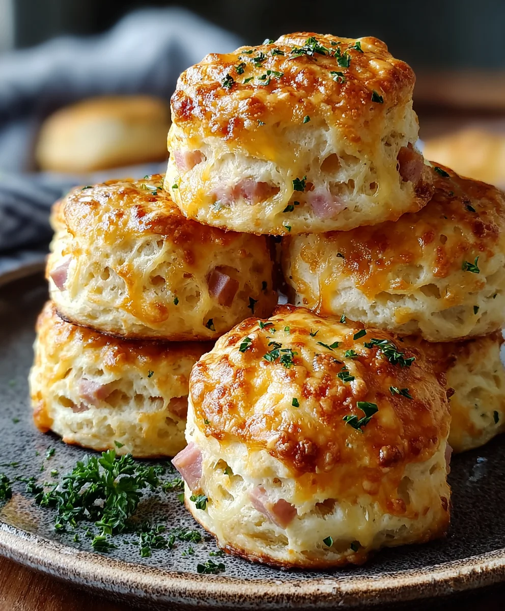Beef Ham Cheese Butter Biscuits-Savory Delicious Bites