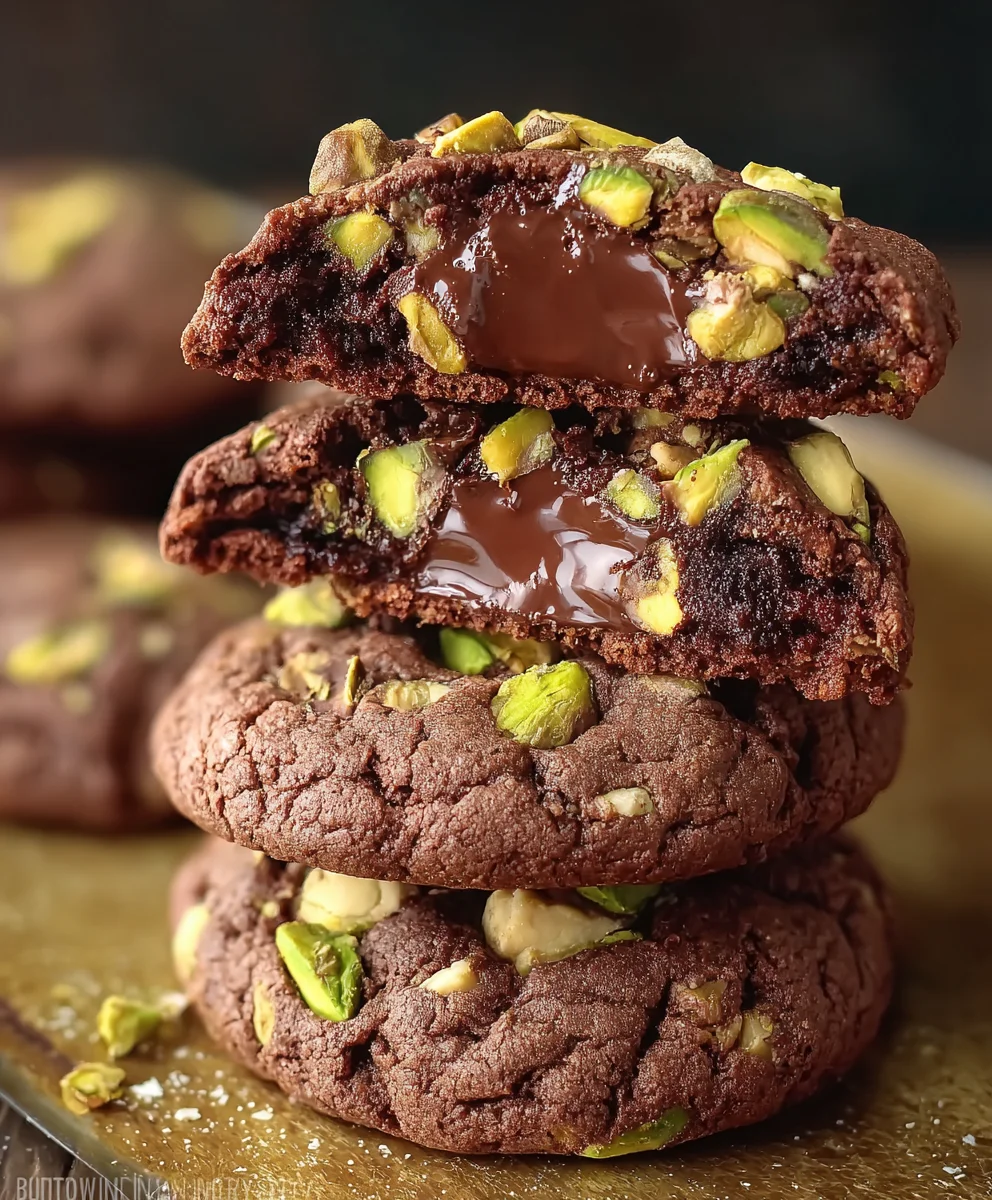Pistachio Chocolate Cookies- Easy Decadent Treat