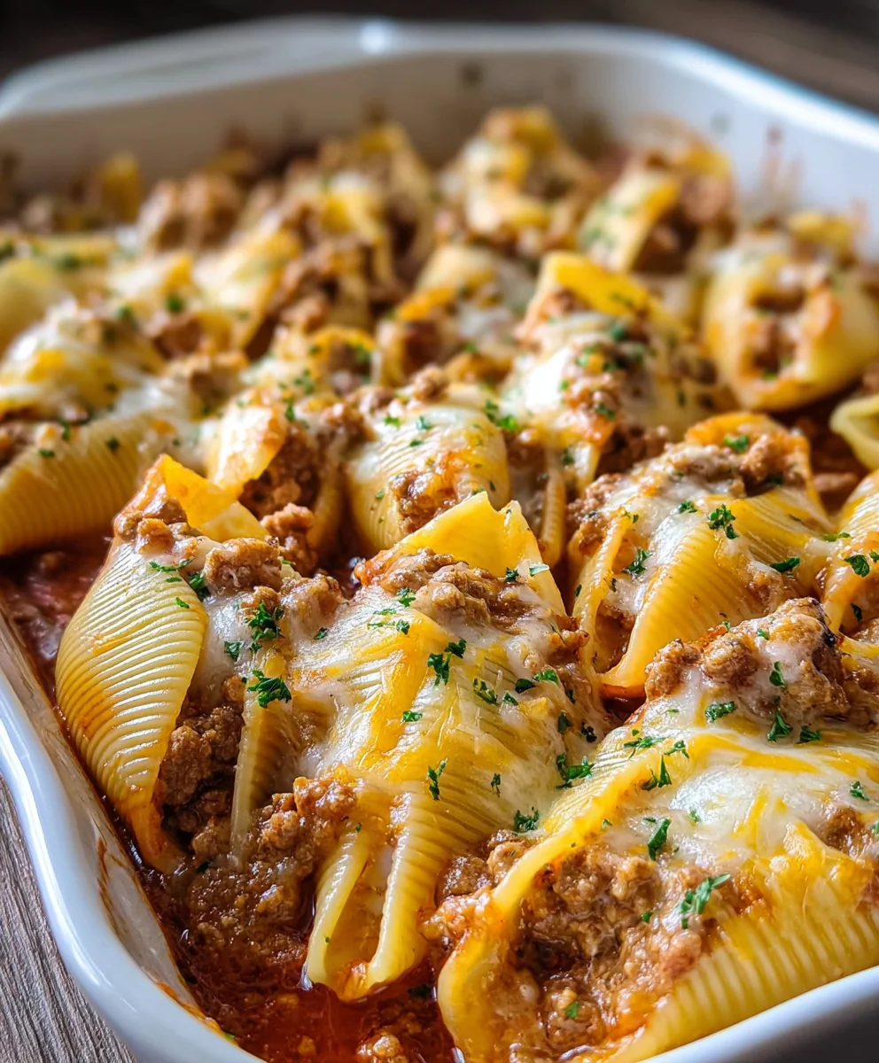 Cheesy Taco Stuffed Pasta Shells Recipe