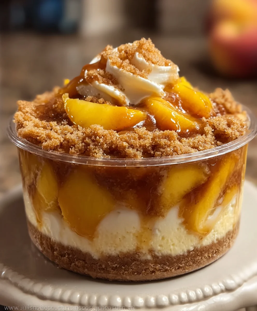 Peach Cobbler Cheesecake Recipe-Fruity Dessert