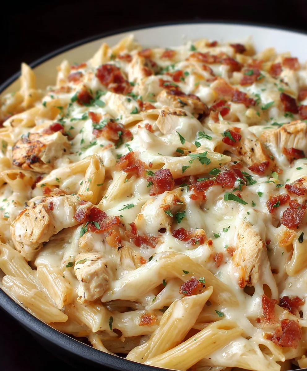 Chicken Beef Bacon Ranch Pasta-Easy Dinner Recipe