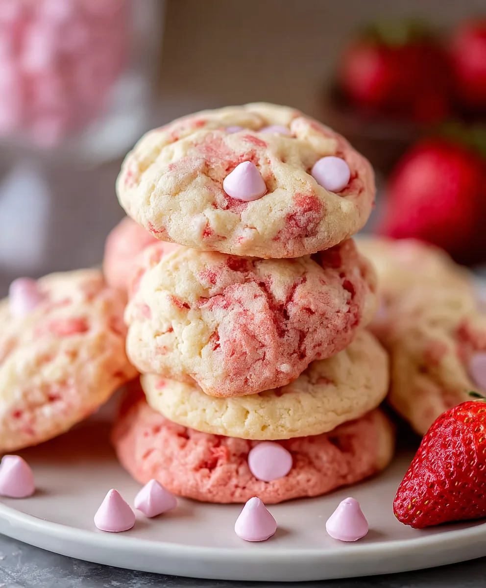 Easy Strawberry Cake Mix Cookies - Quick & Delicious Recipe