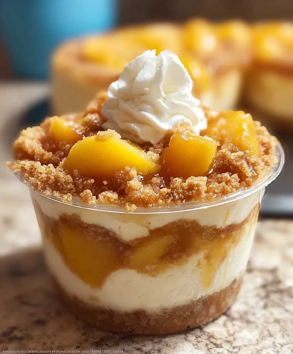 Peach Cobbler Cheesecake Recipe-Fruity Dessert