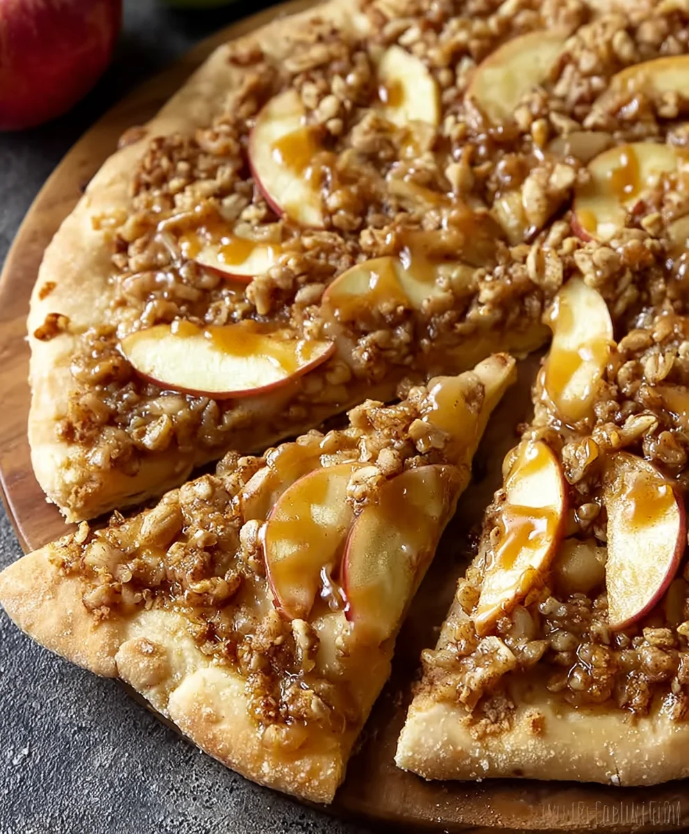 Apple Crisp Pizza - Easy Dessert Recipe