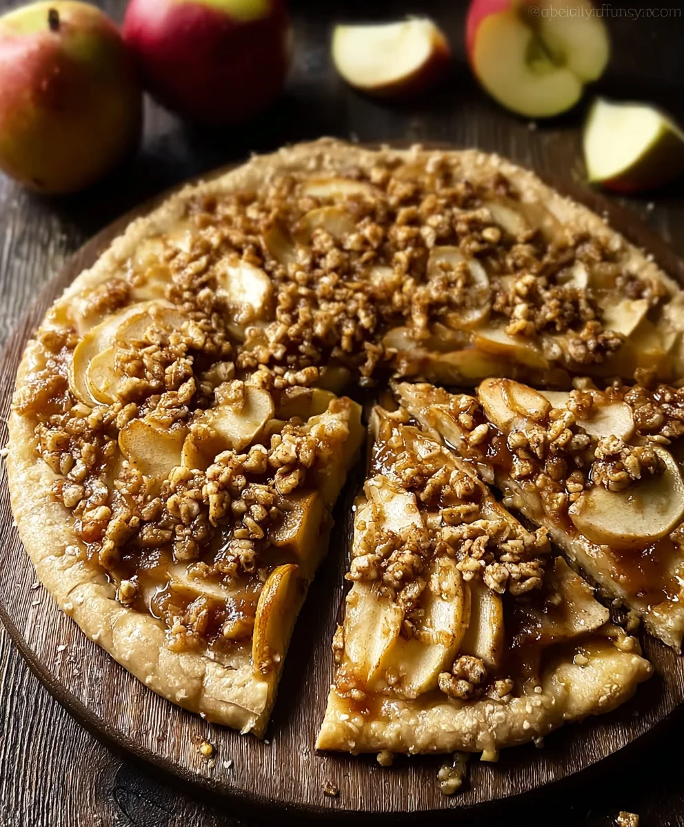 Apple Crisp Pizza - Easy Dessert Recipe