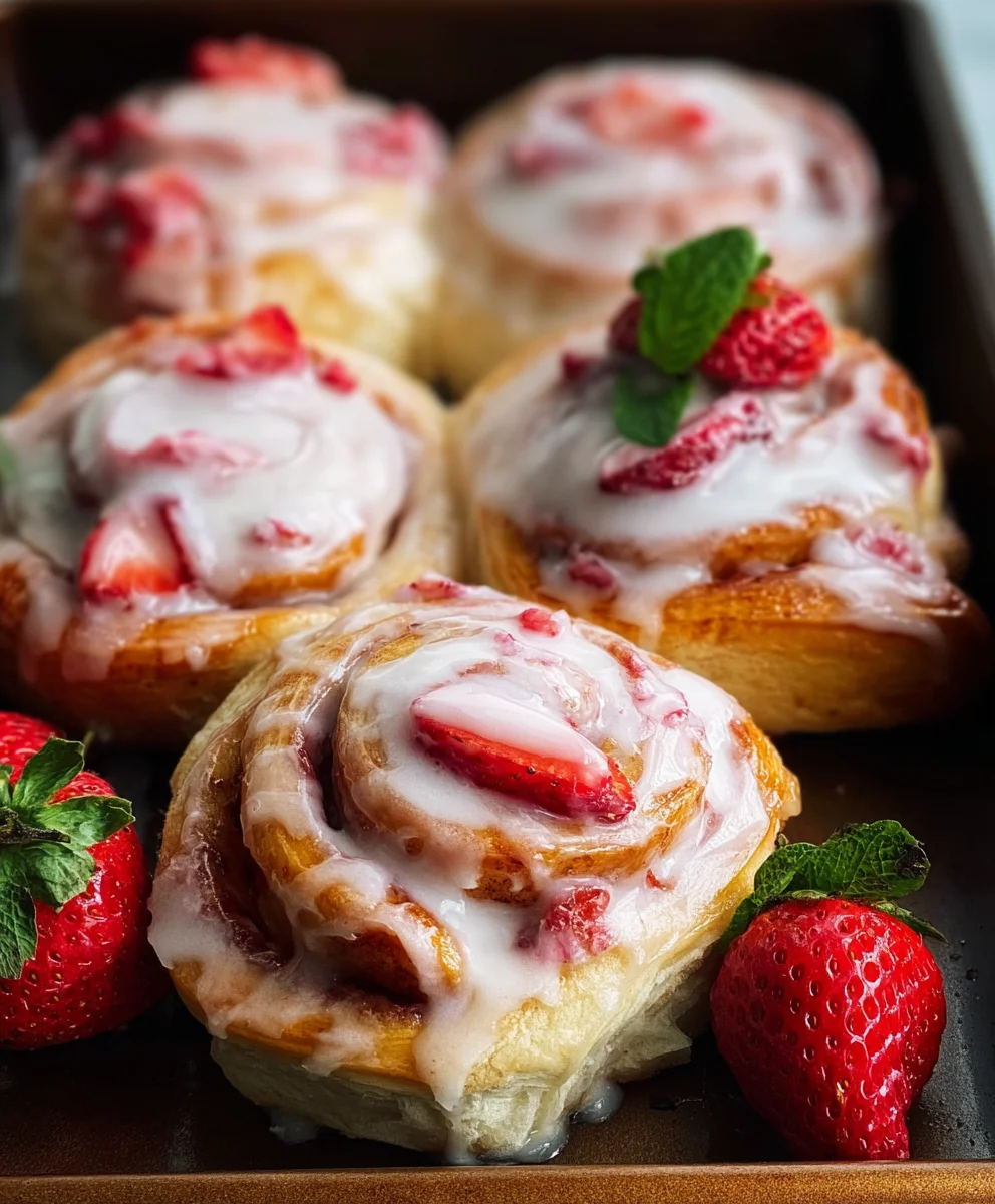 Homemade Strawberry Cinnamon Rolls-Sweet & Easy Treat