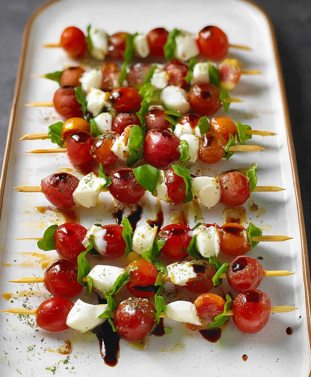 Mini Caprese Skewers-Easy Party Appetizer
