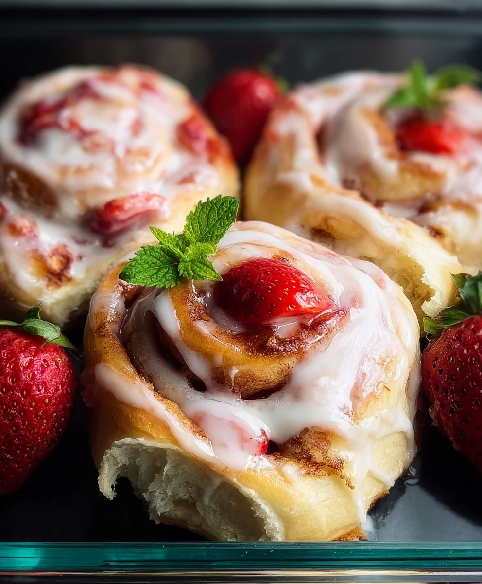 Homemade Strawberry Cinnamon Rolls-Sweet & Easy Treat