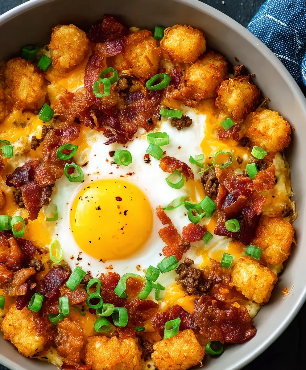 Beef Bacon Egg Cheese Breakfast Totchos Recipe