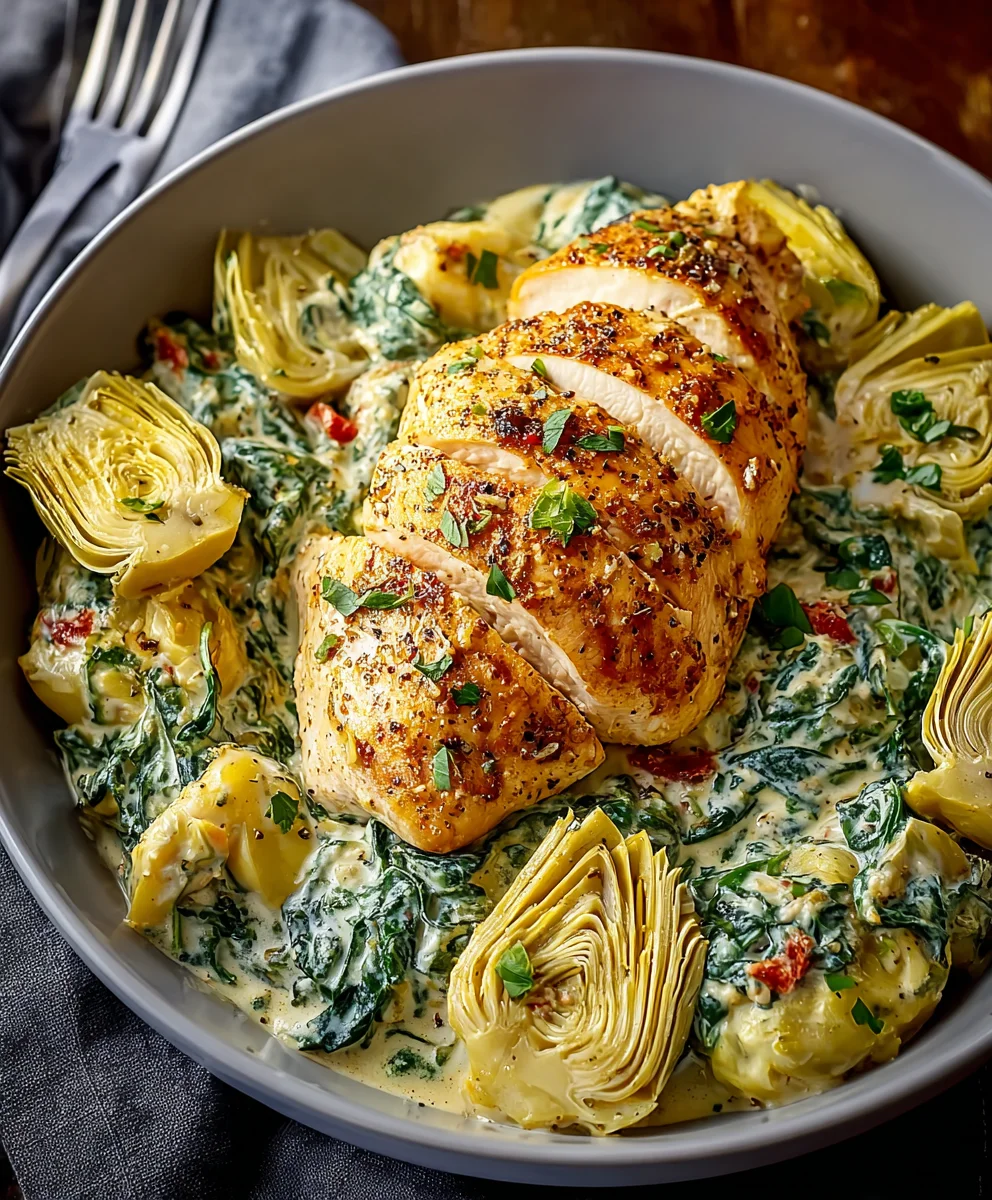 Spinach Artichoke Chicken - Creamy & Delicious Recipe
