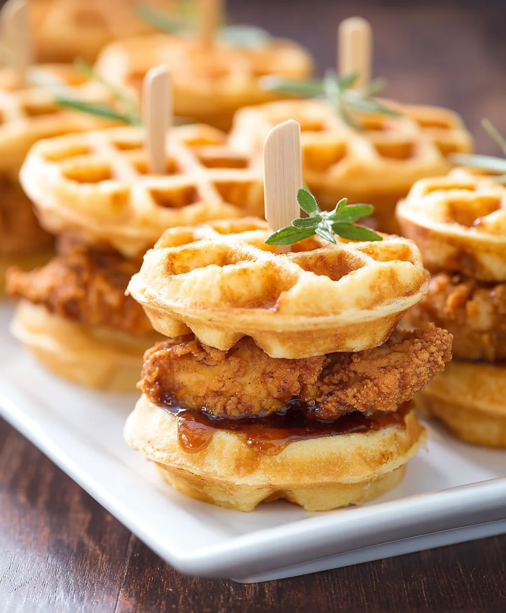 Game Day Chicken Waffle Sliders-Easy Bites