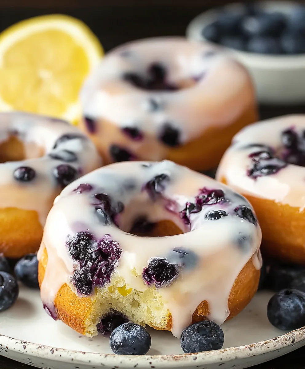 Easy Baked Lemon Blueberry Donuts-Simple & Delicious