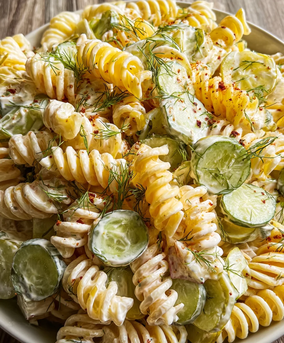 Tangy Dill Pickle Pasta Salad- Easy & Delicious Recipe