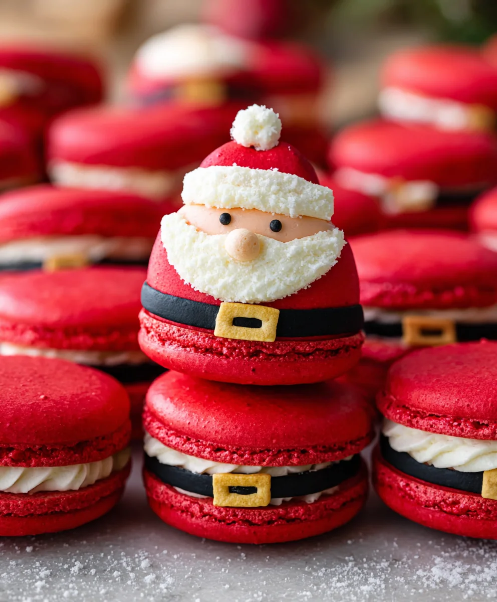 Santa Claus Macarons-Festive Holiday Treat