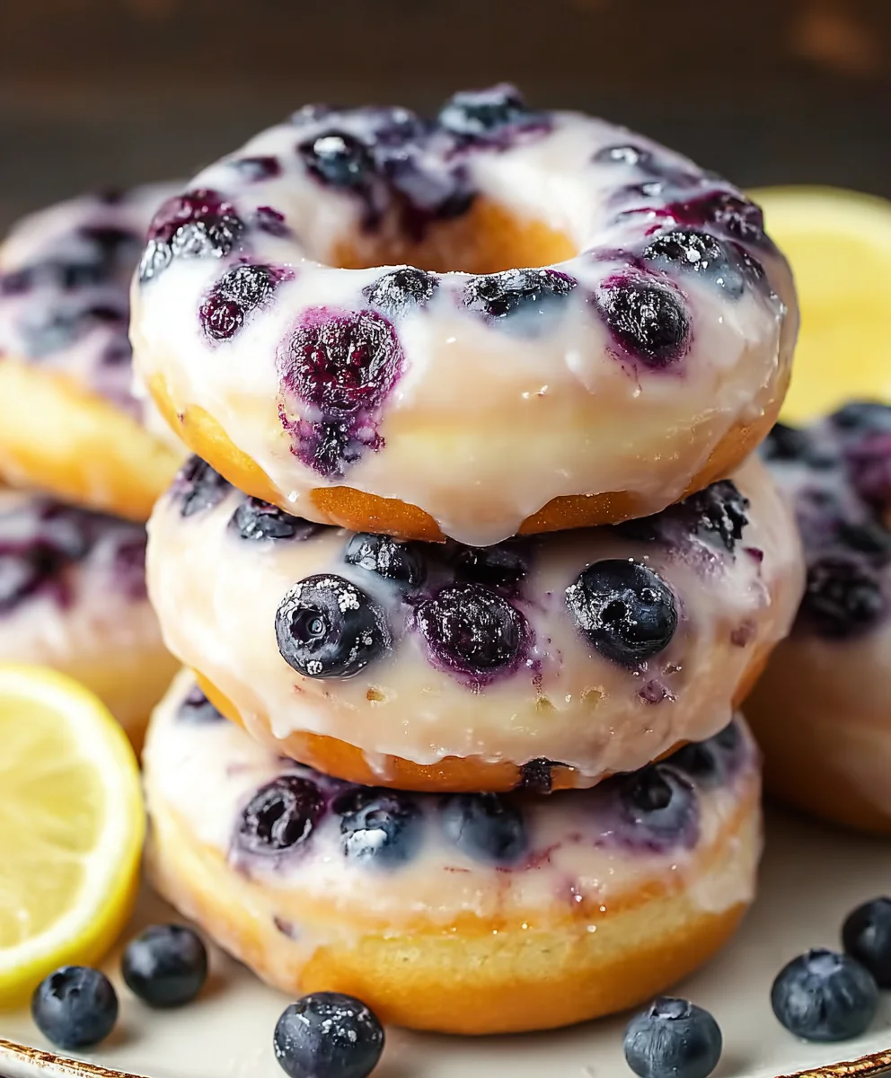 Easy Baked Lemon Blueberry Donuts-Simple & Delicious