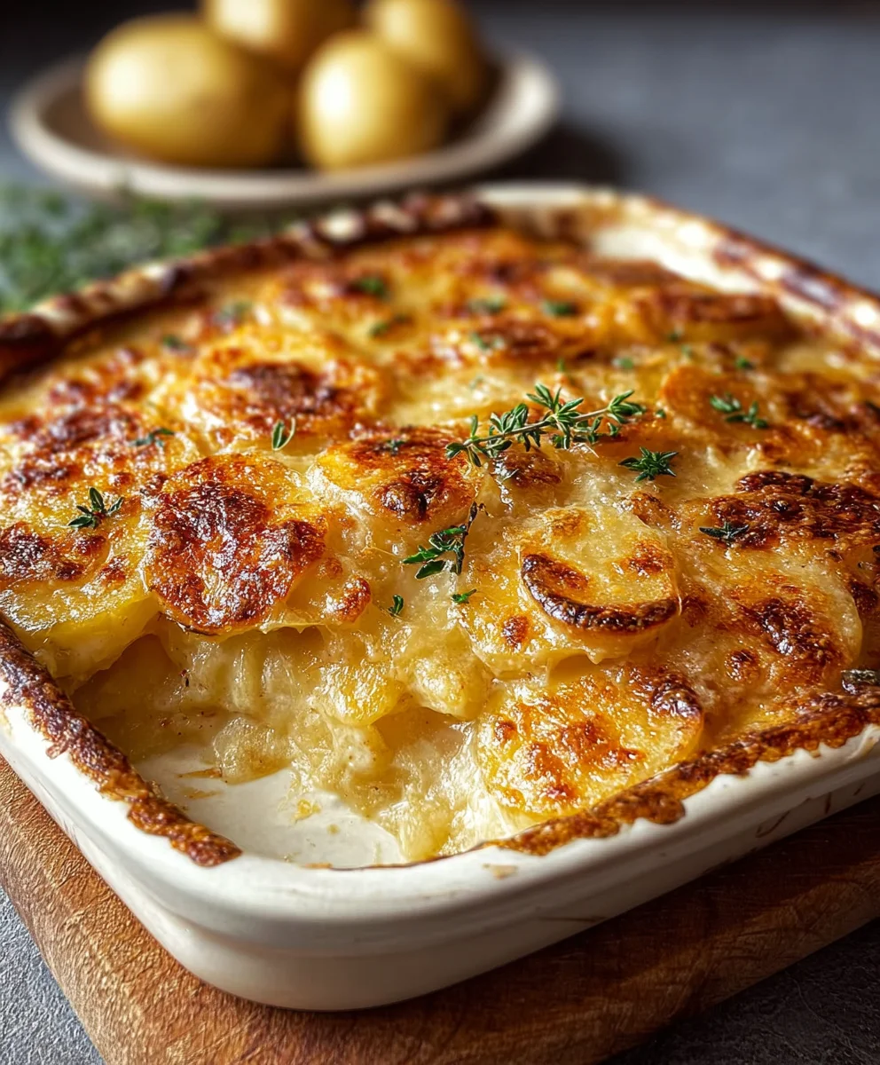 Easy Potatoes au Gratin- Creamy Cheesy Comfort Food