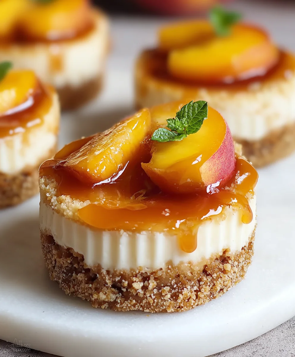 Peach Cobbler Mini Cheesecakes Recipe Delight