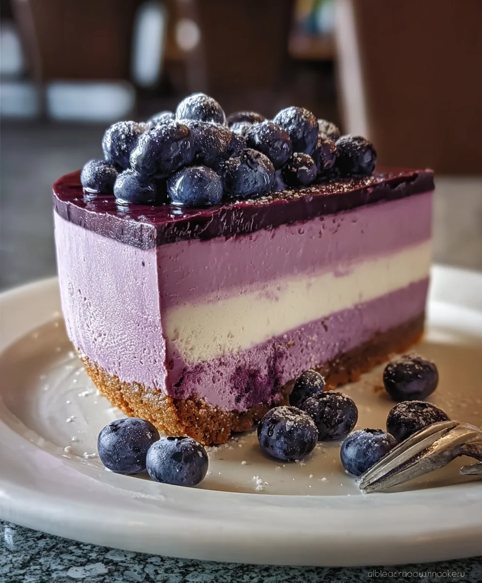 Blueberry Mousse Cheesecake-Creamy & Decadent Treat