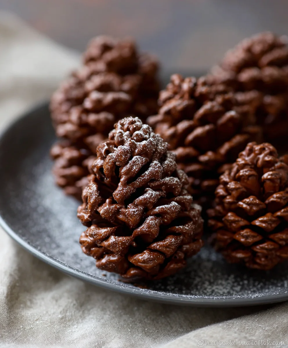 Edible Chocolate Pinecones-Easy Festive Treat