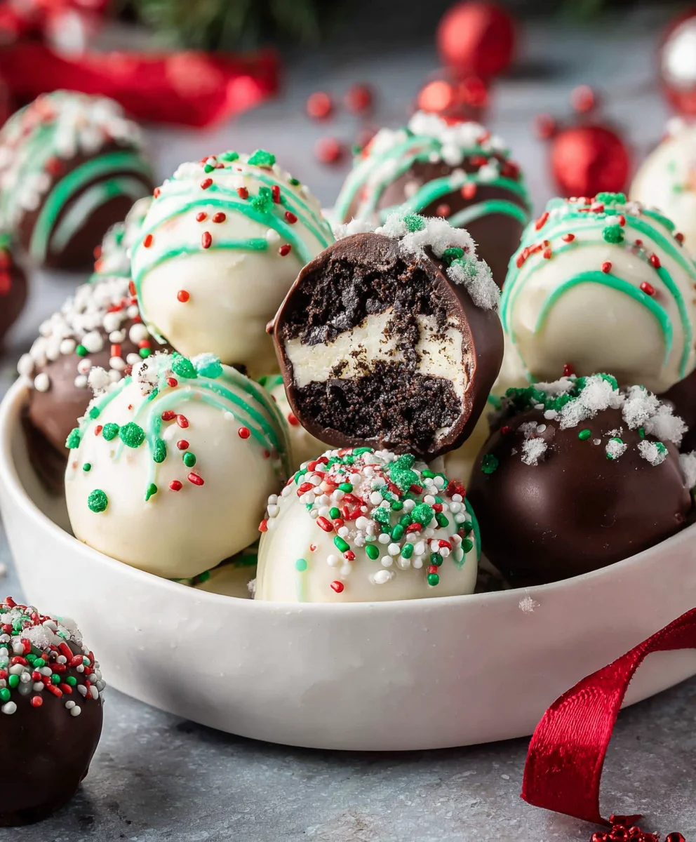 Easy Christmas Oreo Balls Recipe - Festive Treat