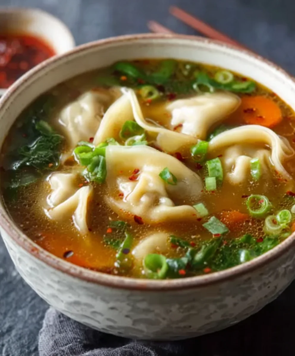 Beef Potsticker Soup - Cozy Comforting Meal