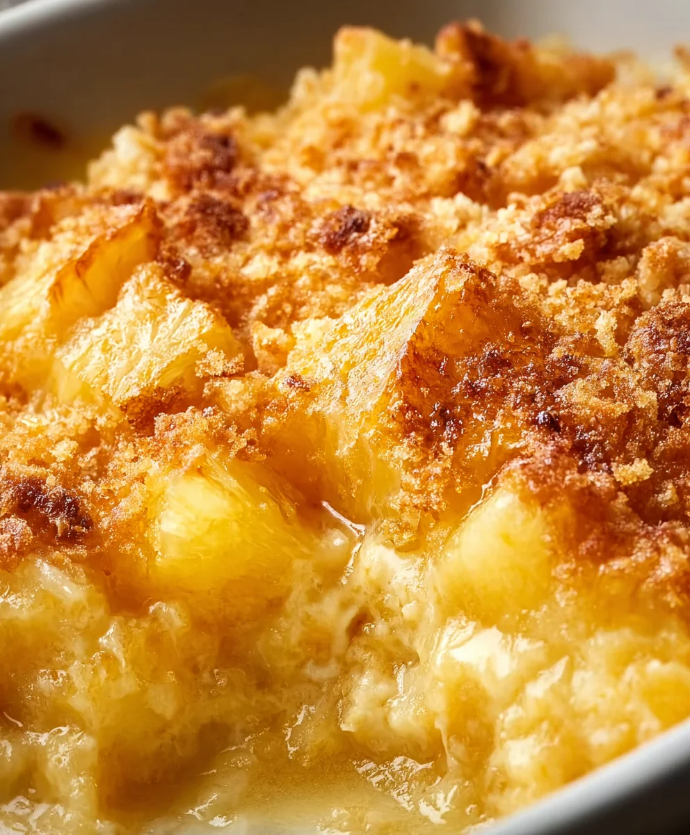 Pineapple Cheese Casserole Delight- Easy & Delicious Side