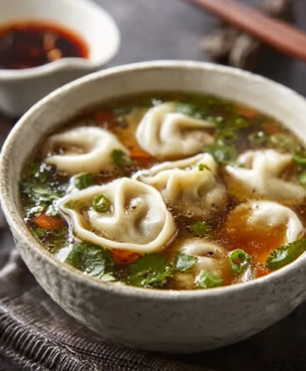 Easy Beef Potsticker Soup Recipe- Comforting Dinner