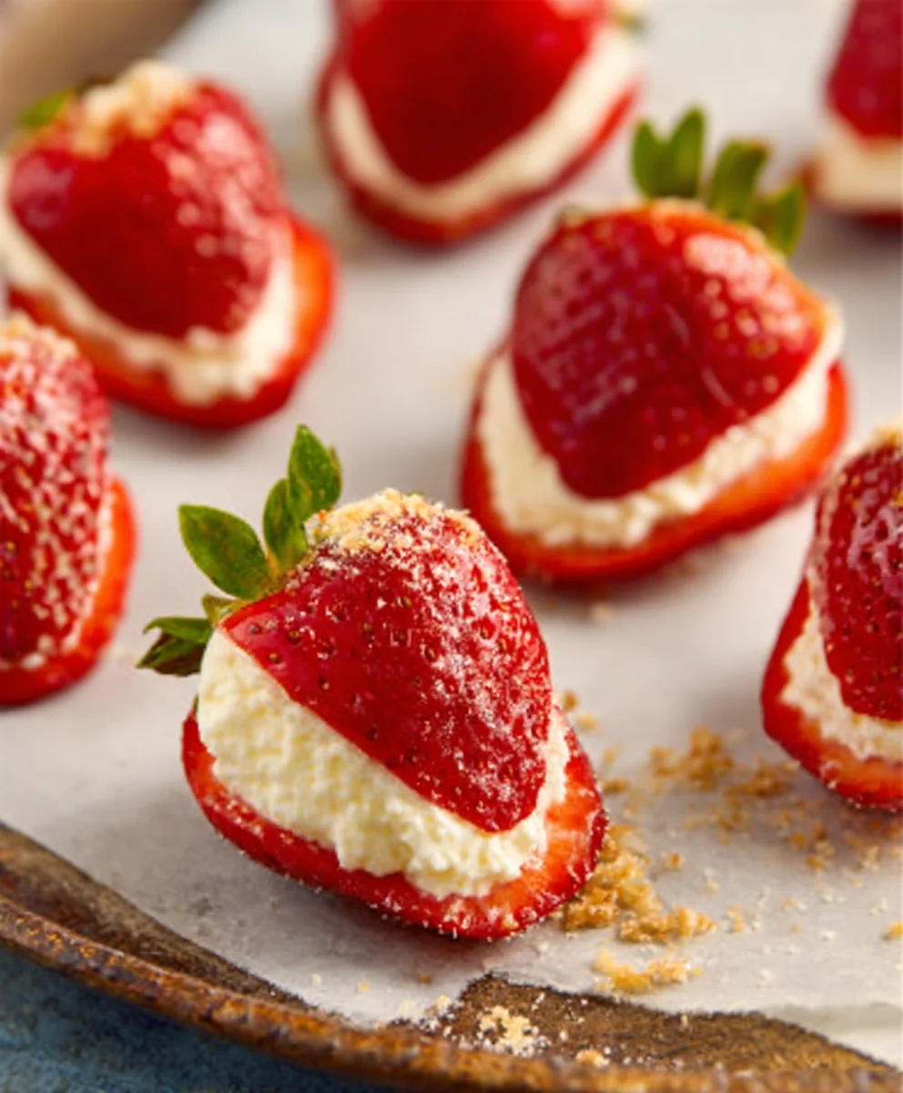 Cheesecake Deviled Strawberries- Sweet Dessert Recipe