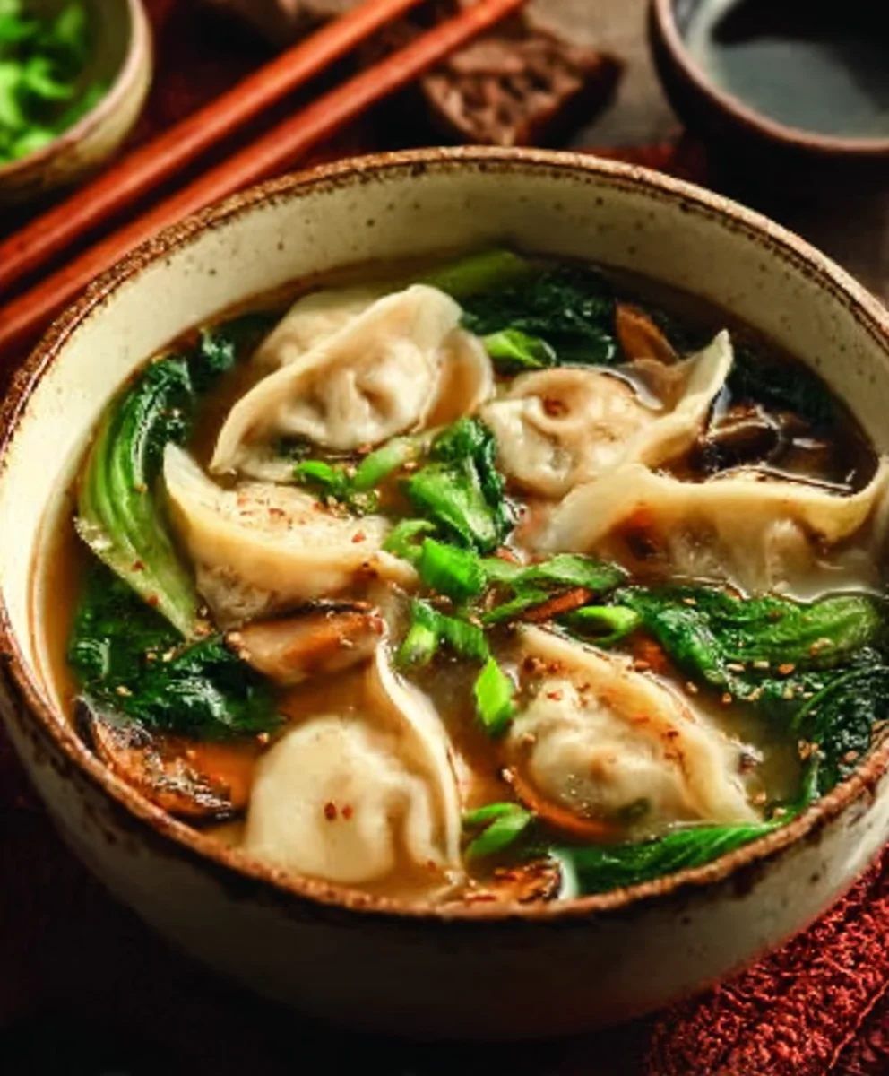 Easy Beef Potsticker Soup Recipe- Comforting Dinner