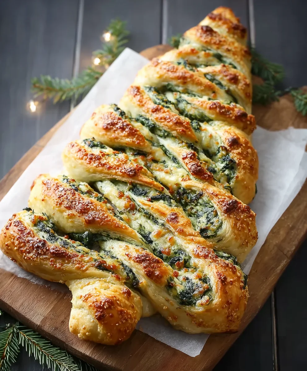 Christmas Tree Spinach Breadsticks-Festive & Easy