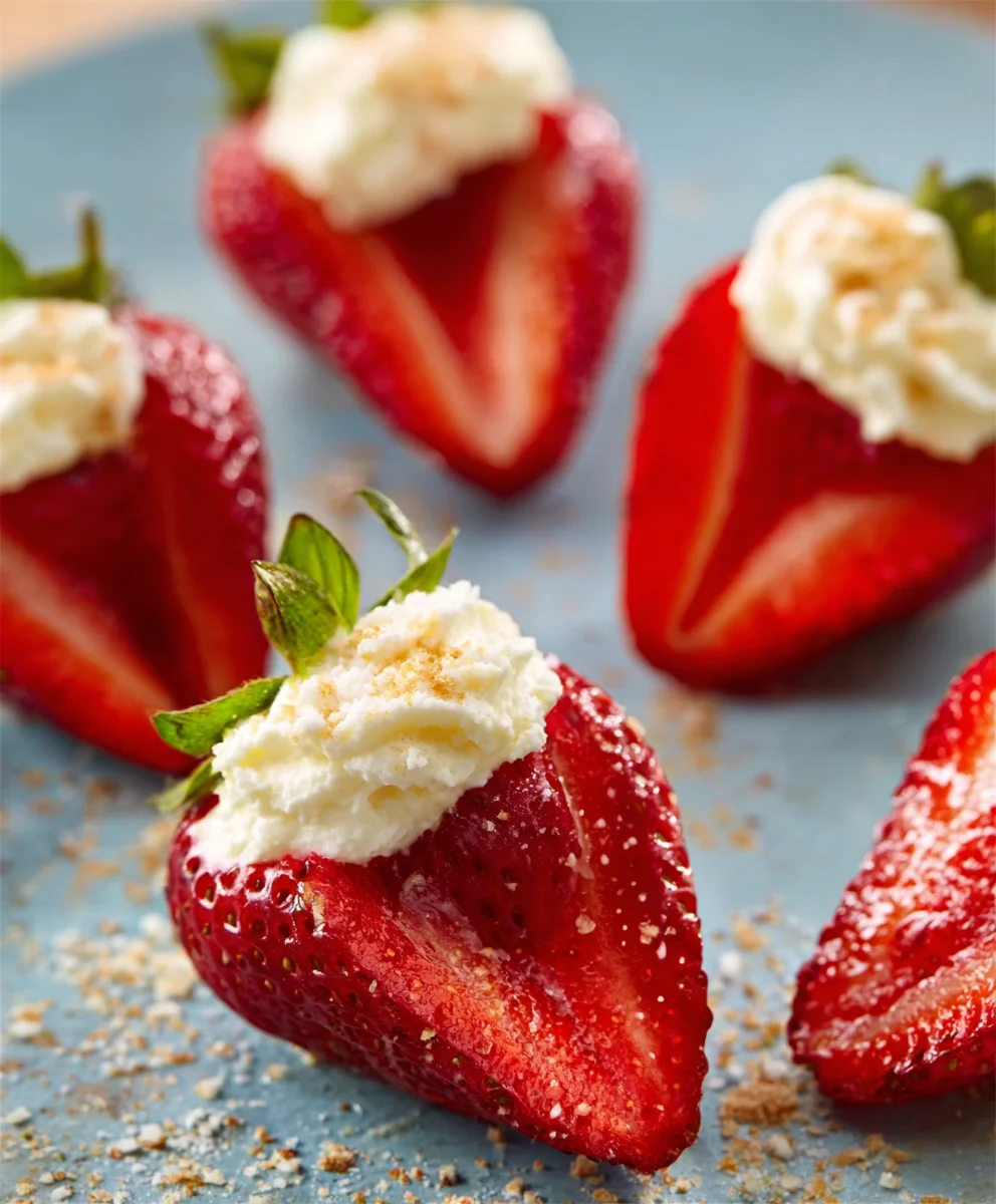 Cheesecake Deviled Strawberries- Sweet Dessert Recipe