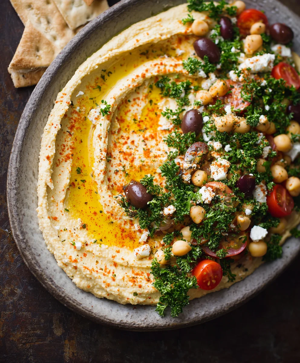 Loaded Hummus Recipe - Delicious Toppings Easy Spread
