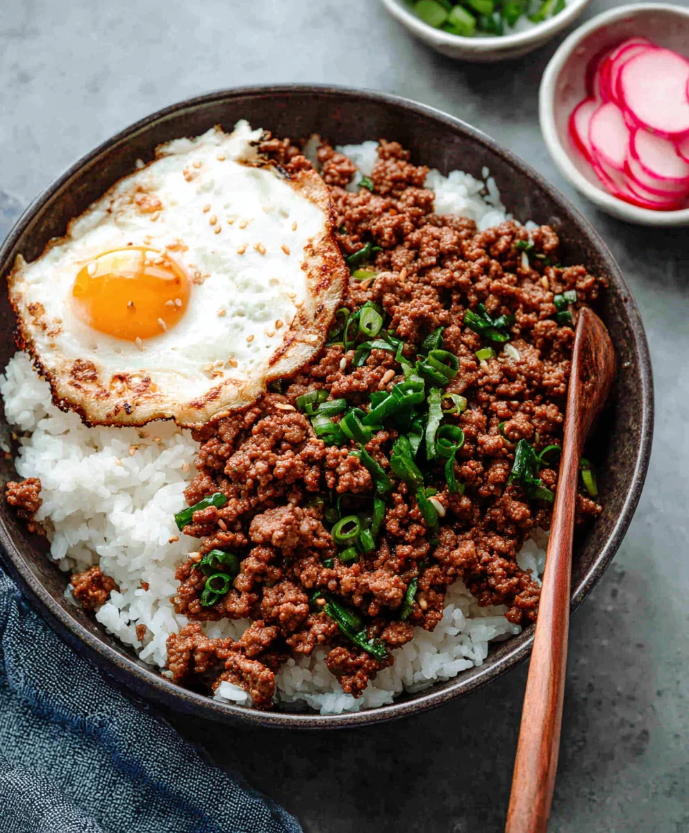Quick Korean Ground Beef Bowl-Easy & Better Than Takeout