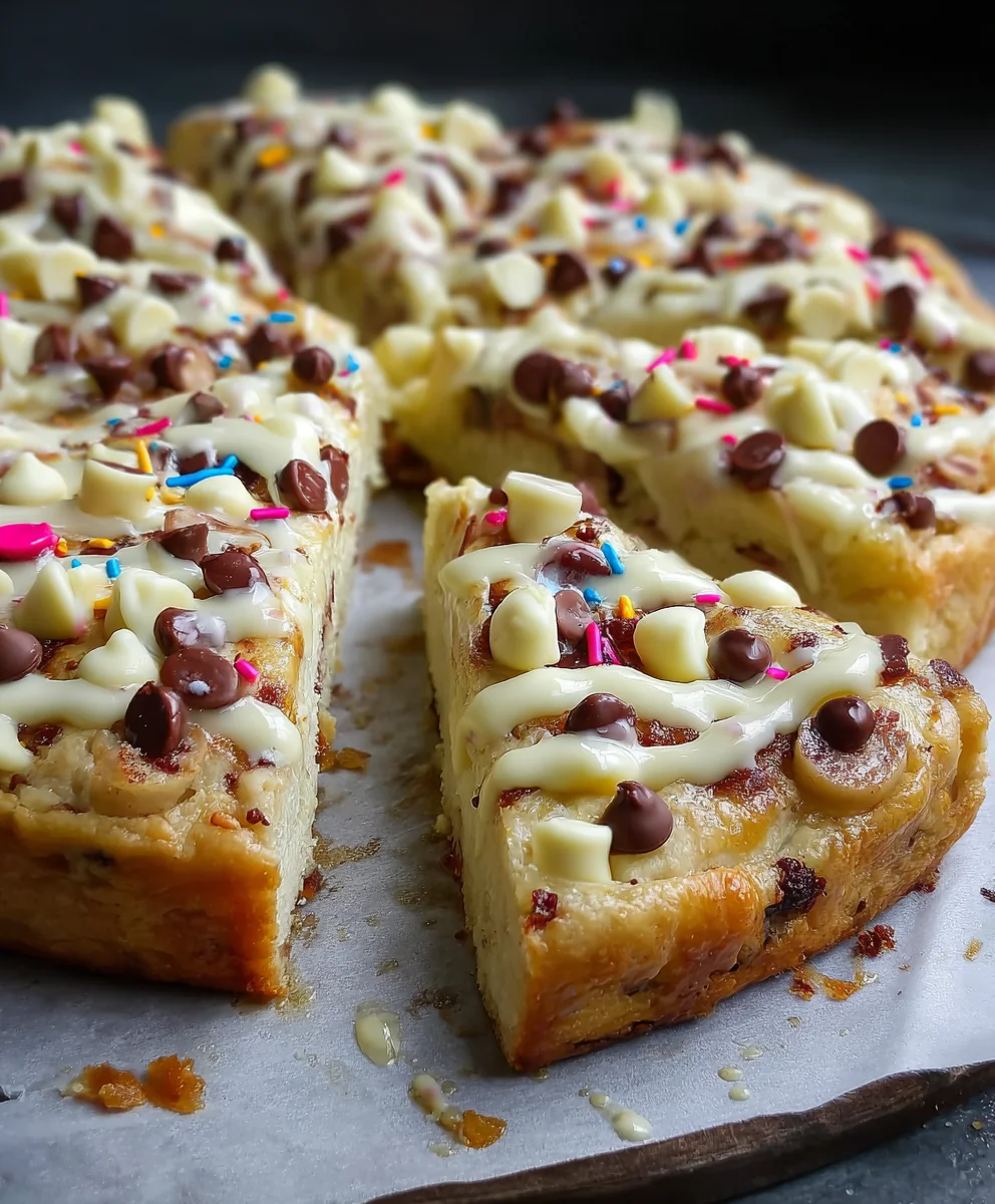 White Chocolate Brownie Pizza- Decadent Dessert Perfection
